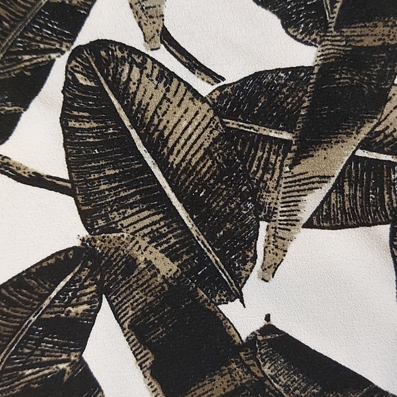 Wide-leg Tropical Print Pants Size S - Picture 4 of 5